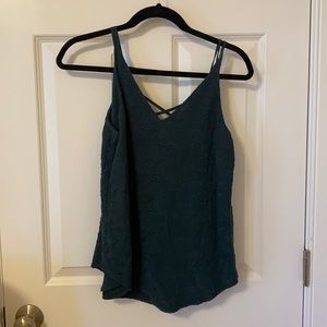BNWT LOFT GREEN FLORAL TANK